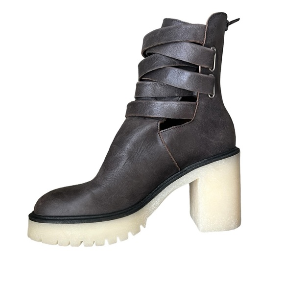 Free People Dark Brown Ankle Boots - Picture 3 of 14